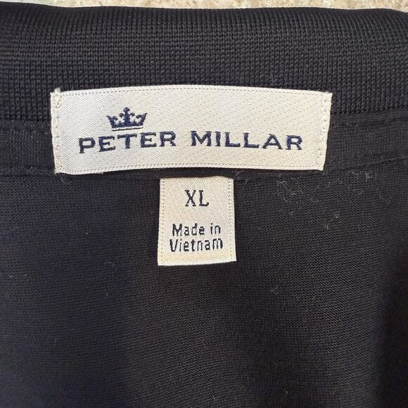 Peter Millar Men’s Black Polo XL 100% Cotton‎ Golf Summer - Picture 3 of 6